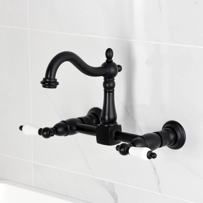 Heritage Two-Handle Wall Mount Bridge Kitchen Faucet