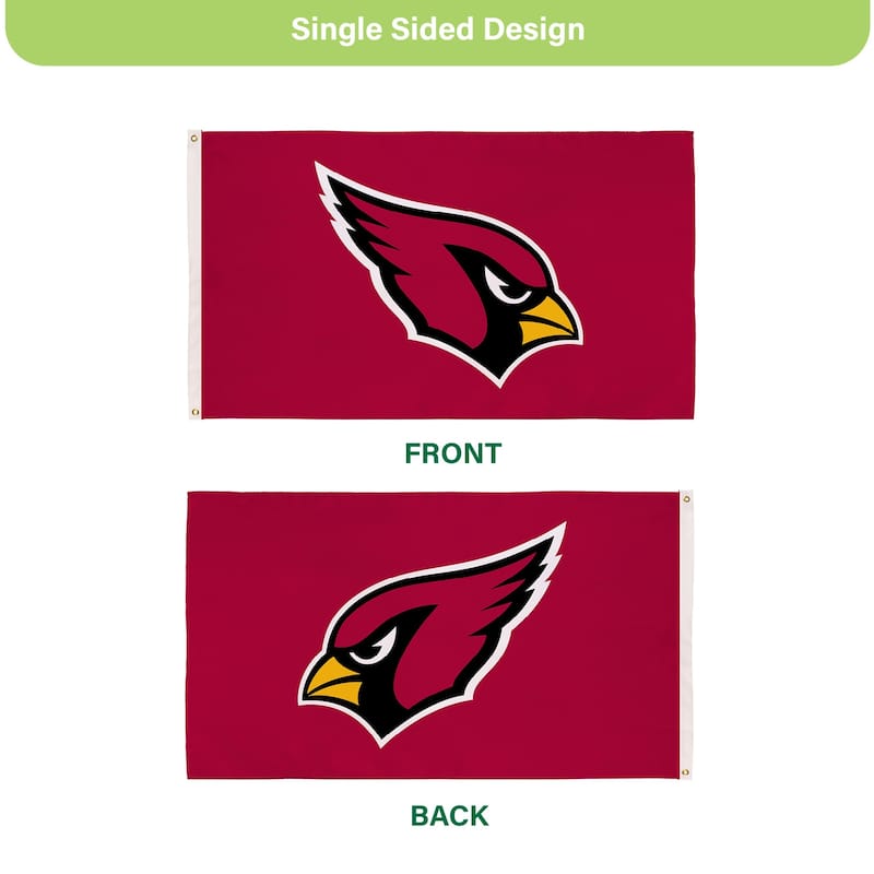 Arizona Cardinals Single Sided Flag w/ 2 Grommets, 3'x5'