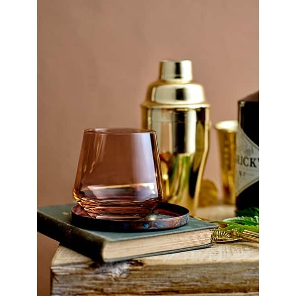 24 oz glass drinking glasses Vetri 16 oz Blue Beverage Glass - 3" x 3" x 5 1/2"