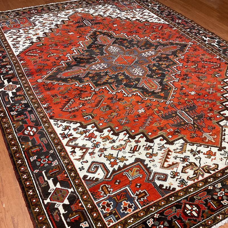 HERAT ORIENTAL Handmade Fine Persian Heriz Wool Rug - 8'5" x 11'5"