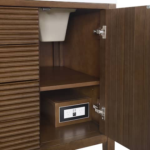 James Martin Vanities Myrrin 60 Double Vanity, Mid Century Walnut
