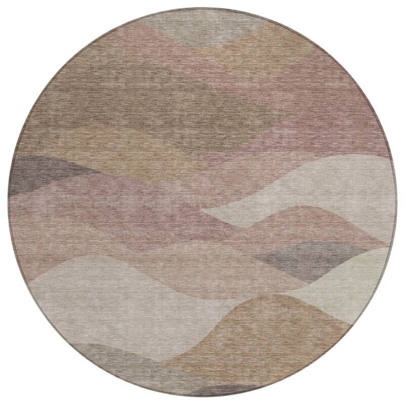 Machine Washable Indoor/ Outdoor Modern Horizon Chantille Rug