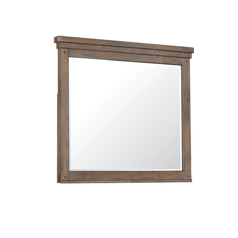 Seneca Beveled Glass Dresser Mirror - Brown - 2.8"W x 36"H x 39.3"D