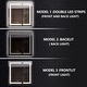 preview thumbnail 80 of 79, Modland 24"-42W x 36"H LED Medicine Cabinet Mirror with USB Charging,5x Makeup Mirror