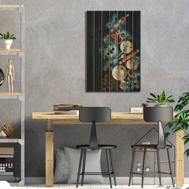 Baking For Stargazers Print On Wood by Dina Belenko - Multi-Color