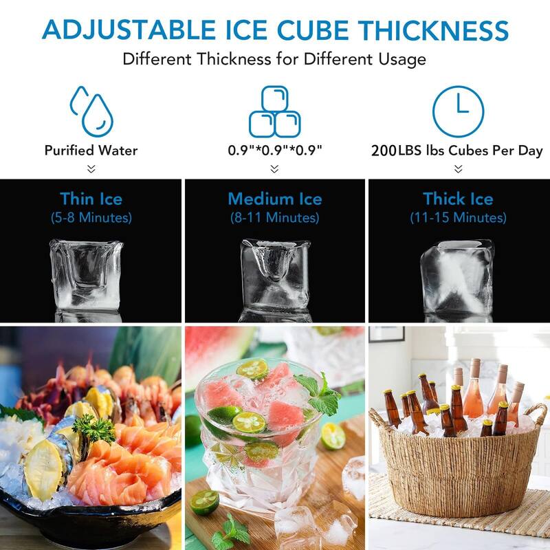 Commercial Ice Maker Machine 100Lbs/24H