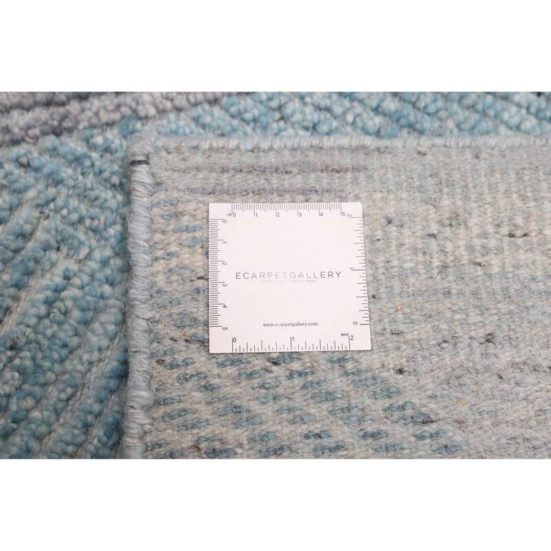 ECARPETGALLERY Hand-knotted Tangier Sky Blue Wool Rug - 8'3 x 9'10