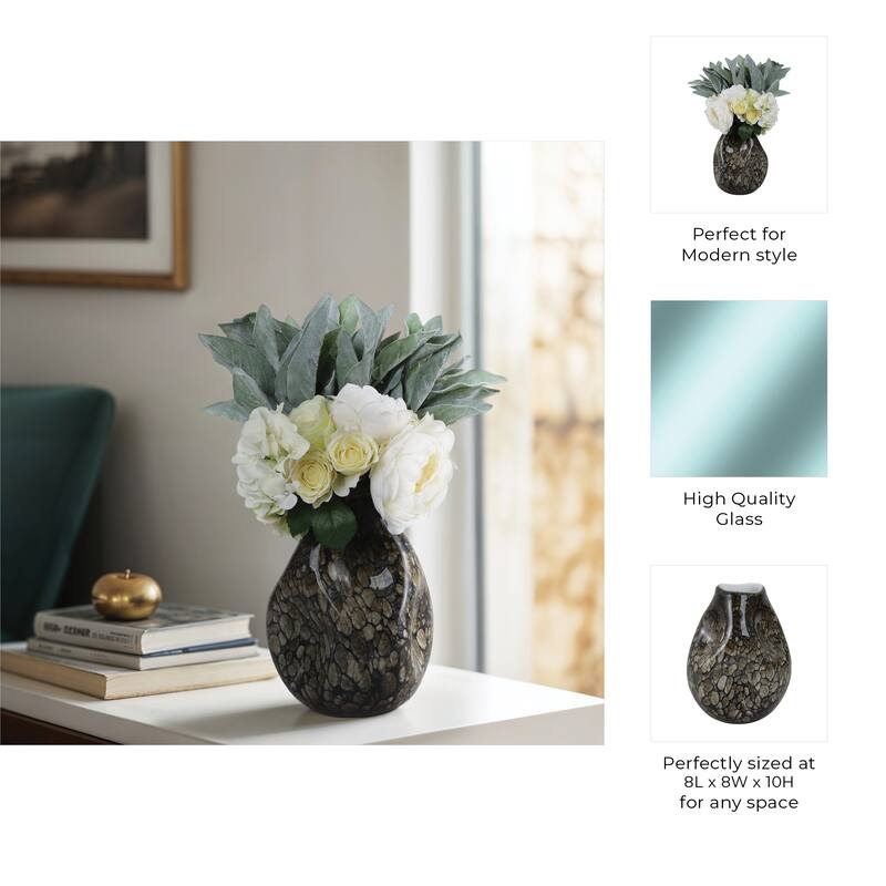 Glass Decorative Vase Handcrafted Modern Casual Home Style Piece