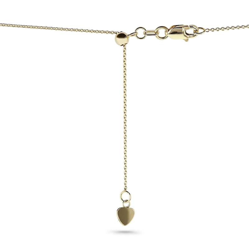 Annello by Kobelli 14k Gold Bohemian Diamond Layered Necklace (GH/I)