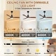 preview thumbnail 47 of 86, Sofucor 48/52 Inch Ceiling Fan with Light, Solid Wood Blades for Living Room, Bedroom,Smart Optional