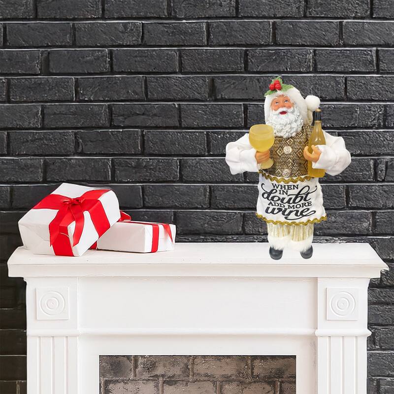 12" When in Doubt Add More Wine Claus