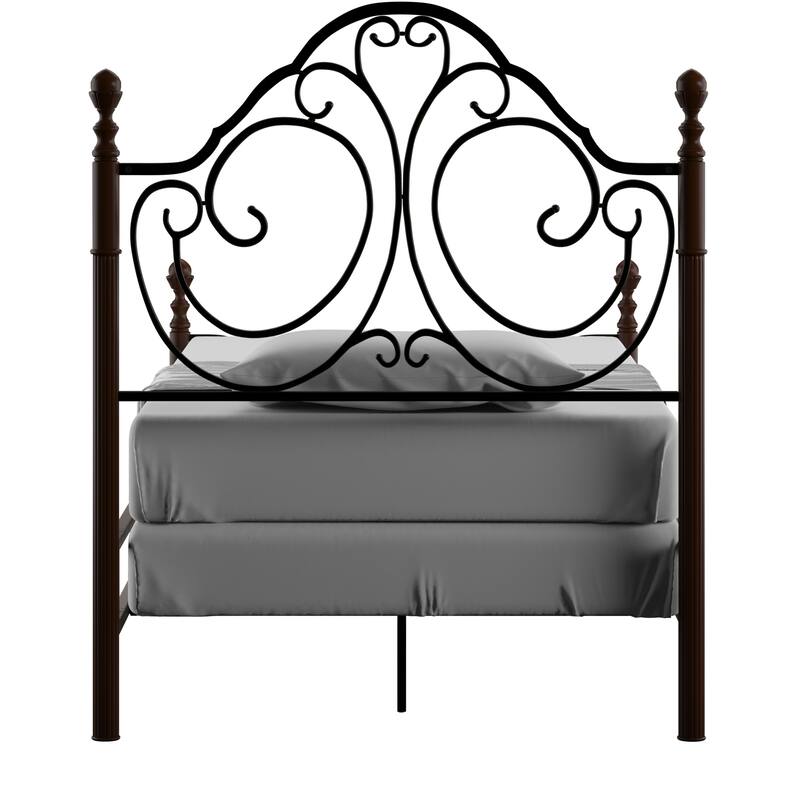 LeAnn Graceful Scroll Bronze Finish Iron Bed by iNSPIRE Q Classic