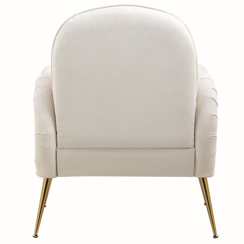 Accent Chair With Metal Gold Legs