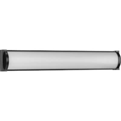 Barril Collection 32 in. Matte Black Large Modern Integrated LED Linear Vanity Light - 32 in x 2.33 in x 4.76 in