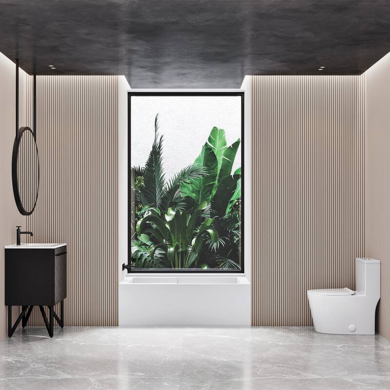 Swiss Madison Dreux High Efficiency One Piece Elongated Toilet with 0.8 GPF Water Saving Elite Technology - White