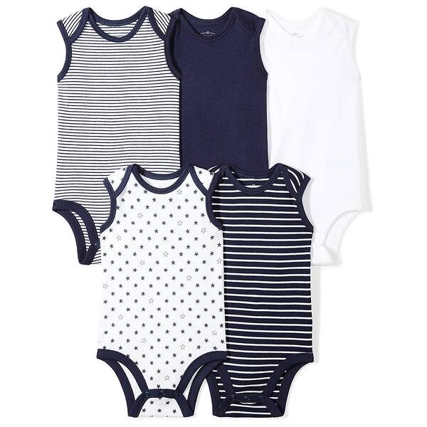 Shop Moon And Back Baby Set Of 5 Organic Sleeveless Bodysuits 18