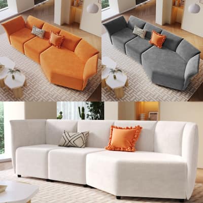 Sofa Set with Adjustable Back and Free Combination
