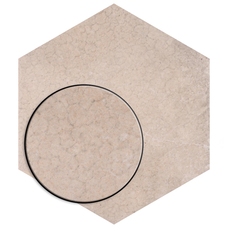 Merola Tile Heritage Hex Rose 7" x 8" Porcelain Floor and Wall Tile