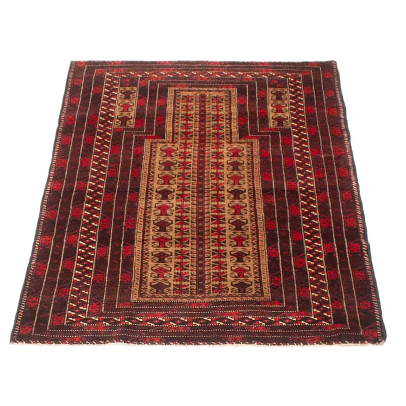 Teimani Tan Rug 3'2" x 4'9" - 3'2 x 4'9