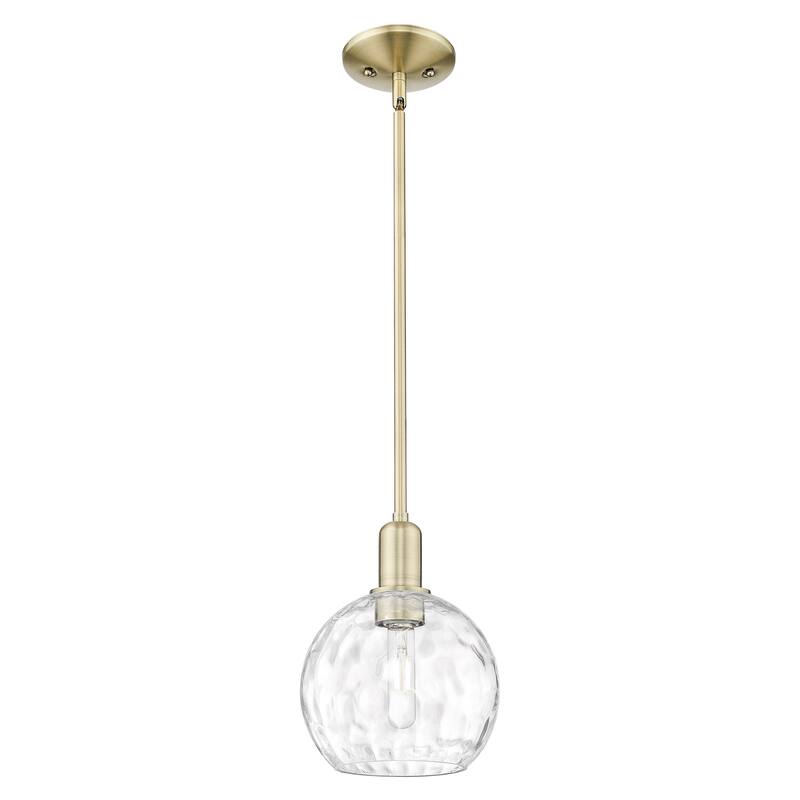 Innovations Lighting Endless Possibilities Arcadia - Athens Water Glass - 1 Light 8" Stem Hung Mini Pendant