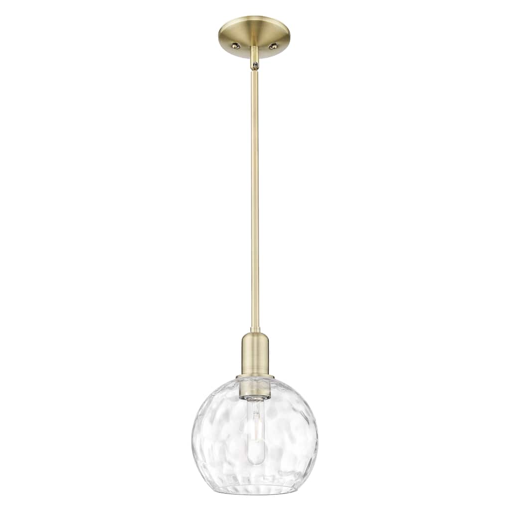 Innovations Lighting Endless Possibilities Arcadia - Athens Water Glass - 1 Light 8" Stem Hung Mini Pendant