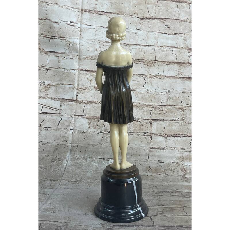 Bronze Sculpture Signed Chiparus Faux Figurine And Pure Statue Figurine Artwork