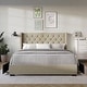 preview thumbnail 13 of 14, Greeley Tufted Upholstered Storage Platform Bed Dark Beige - Full
