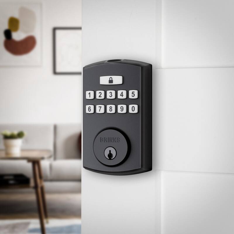 Brinks 4392 Brinks Electronic Fingerprint and Keypad Deadbolt Lock