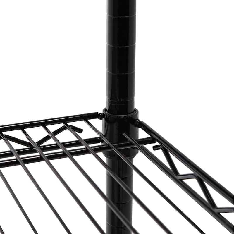 SAFAVIEH Storage Collection Juliet 6 Tier Heavy Duty Commercial Chrome Wire Shelf - 47.6" W x 18" L x 75" H
