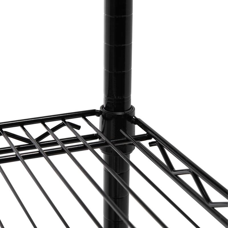 SAFAVIEH Storage Felecia 6 Tier Heavy Duty Commercial Chrome Wire Shelf - 47.6" W x 18" L x 75" H - 48Wx18Dx75H