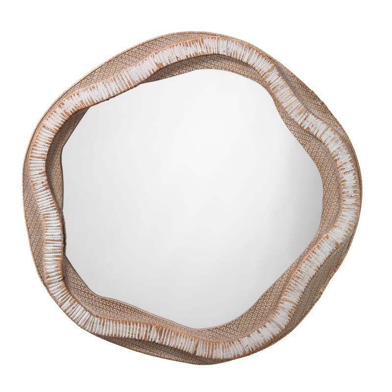 Alden Décor Yael Organic Rattan Mirror