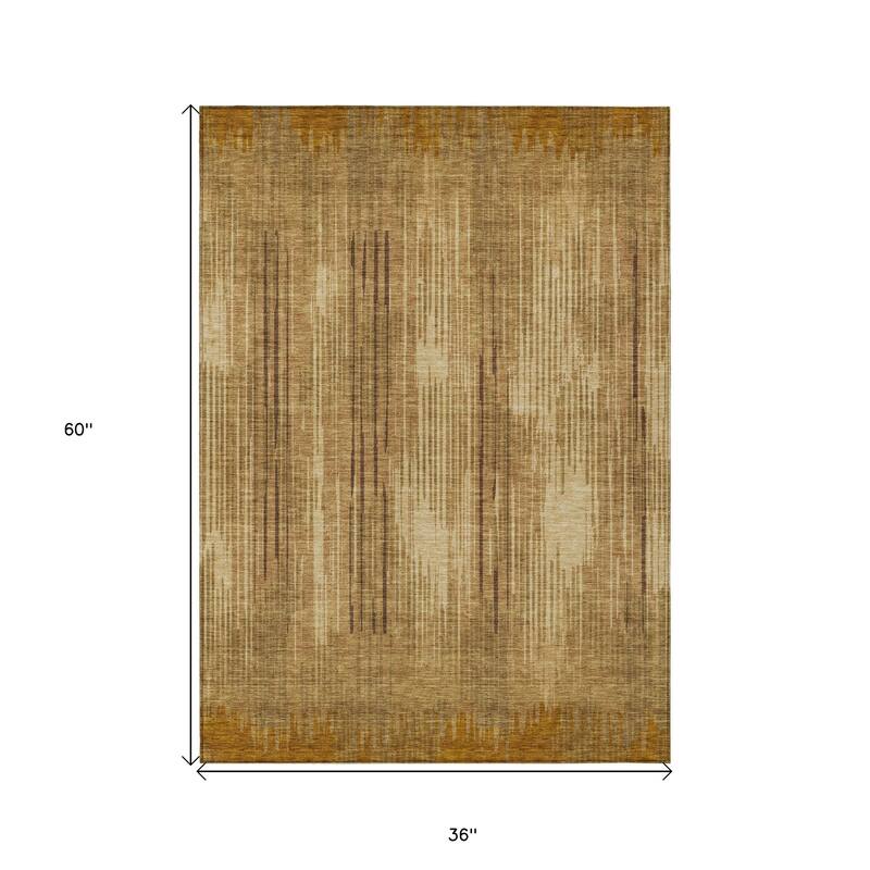 HomeRoots Striped Transitional Rectangle Outdoor Rug