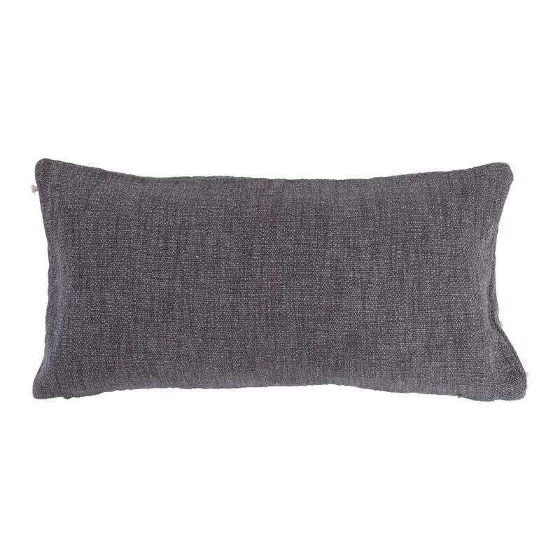 Cotton Lumbar Pillow with Appliqued Rope and Metallic Embroidery