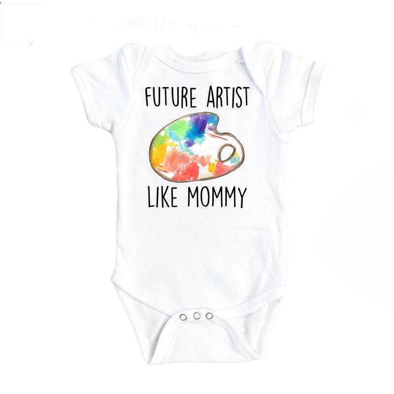 Artist Mommy - Baby Boy Girl Clothes Infant Bodysuit Funny Cute Newborn - Pink - 0-3M