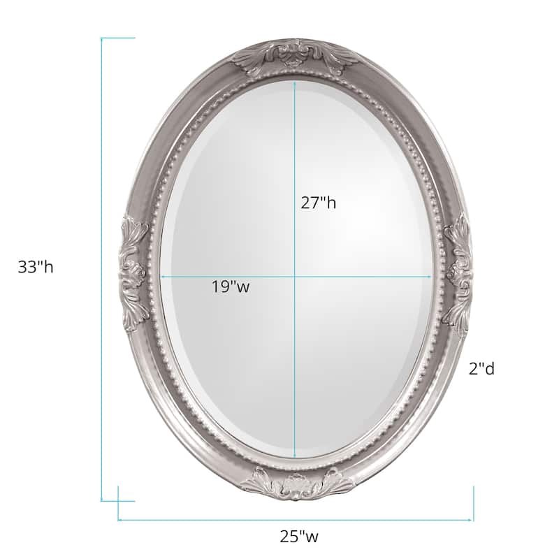 Allan Andrews Queen Ann Mirror - Glossy Nickel - 25" x 33" x 2