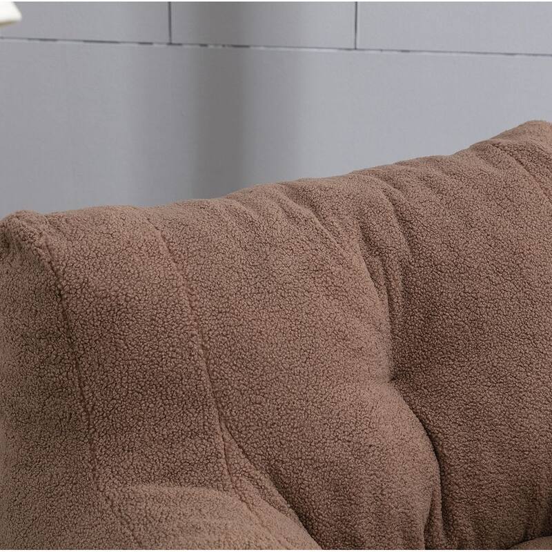 Soft Teddy Cloth Bean Bag Chair Tufted Foam Filling