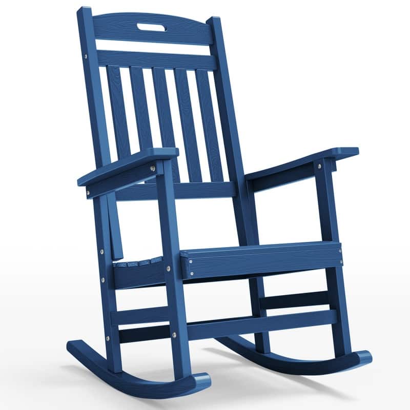 WINSOON All Weather Outdoor Rocking Chair - Navy