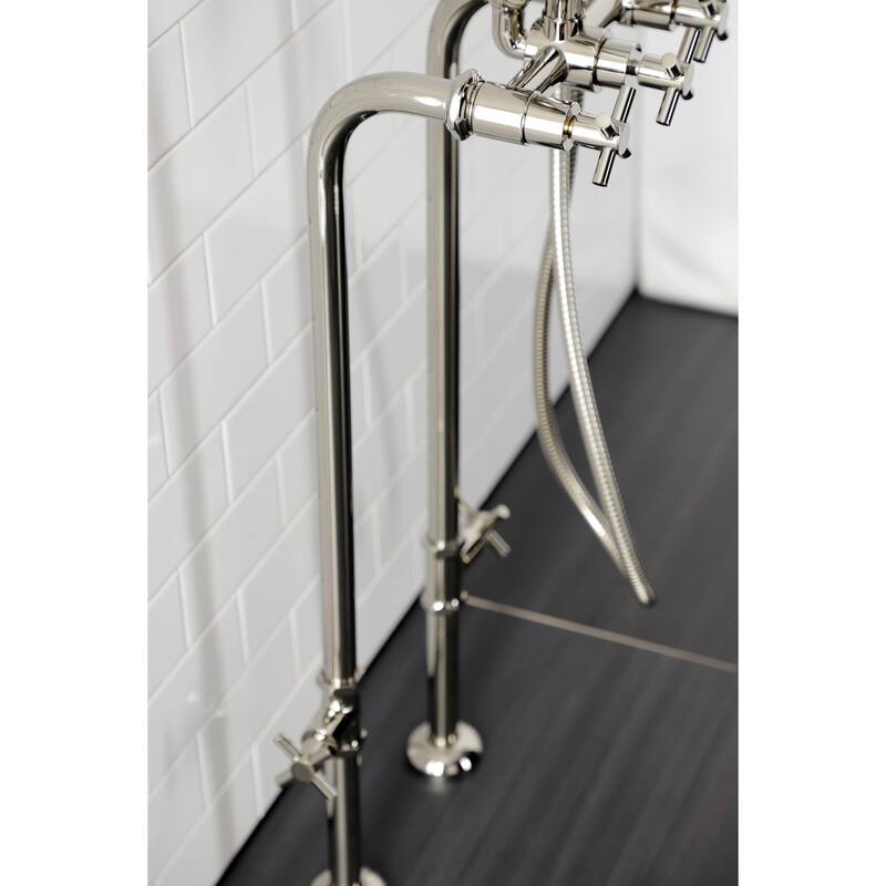 Kingston Brass Concord Freestanding Tub Faucet with Supply Line