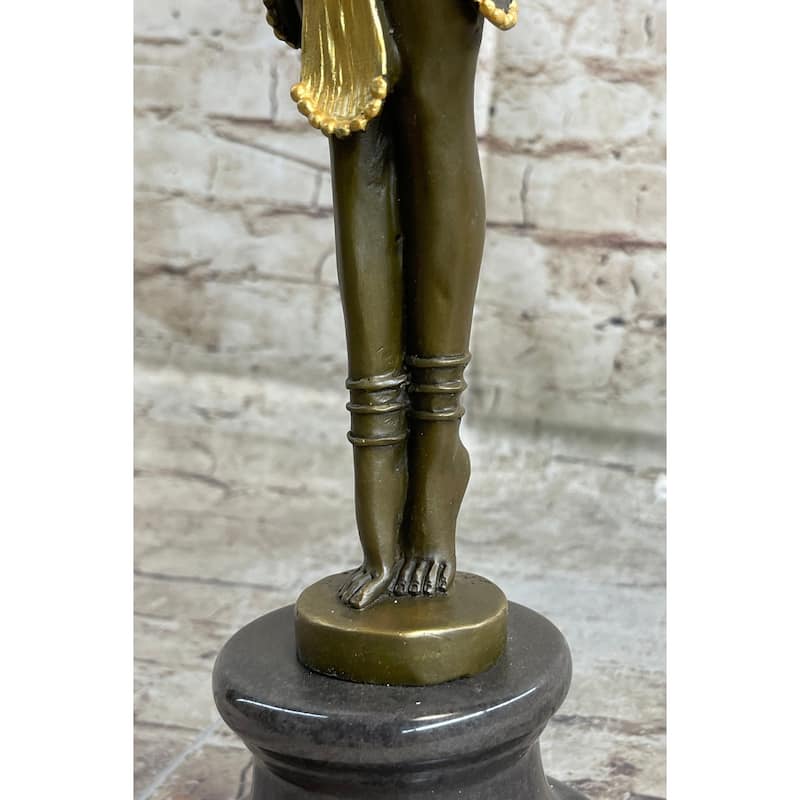 Demetre Chiparus Illusion Of Virtue Art Deco Bronze Statue Figure Sculpture 19 Inches X 7 Inches