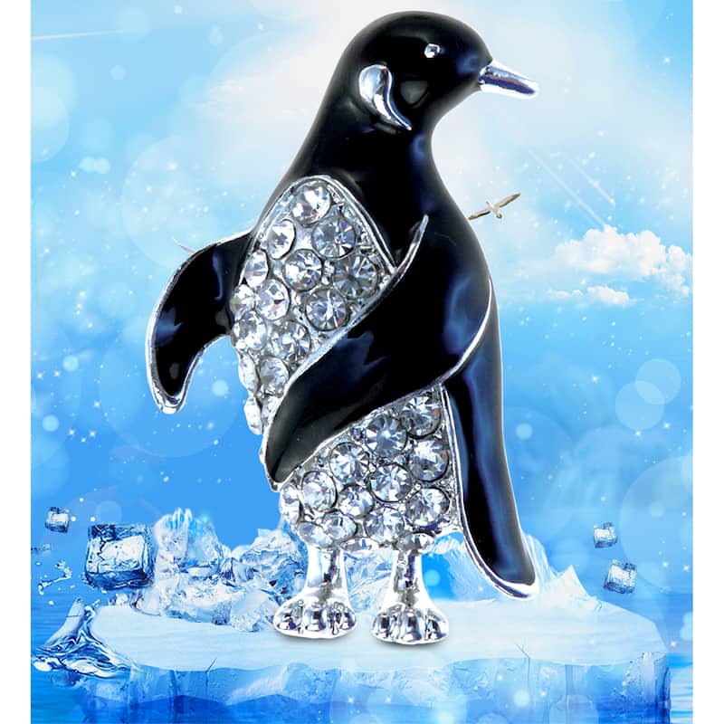 CoTa Global Penguin Sparkling Refrigerator Magnet with Crystalst - 2 Inches