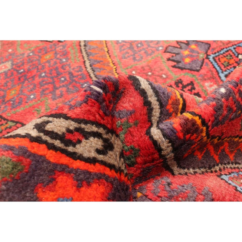 ECARPETGALLERY Hand-knotted Andelz Red Wool Rug - 4'3 x 6'5