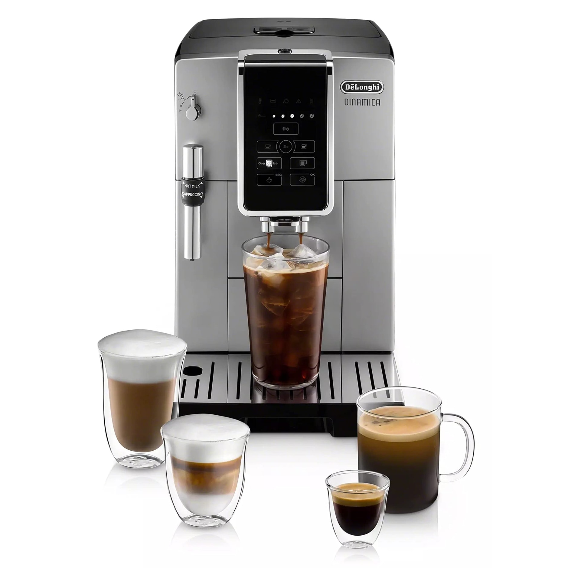 Fully Automatic Coffee and Espresso Machine with Premium Adjustable Frother, Stainless Steel - 9.3