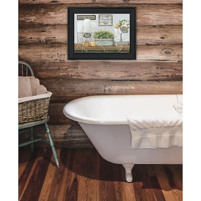 TrendyDecor4U Contemporary "Fluffy Towels" Framed Print Wall Art