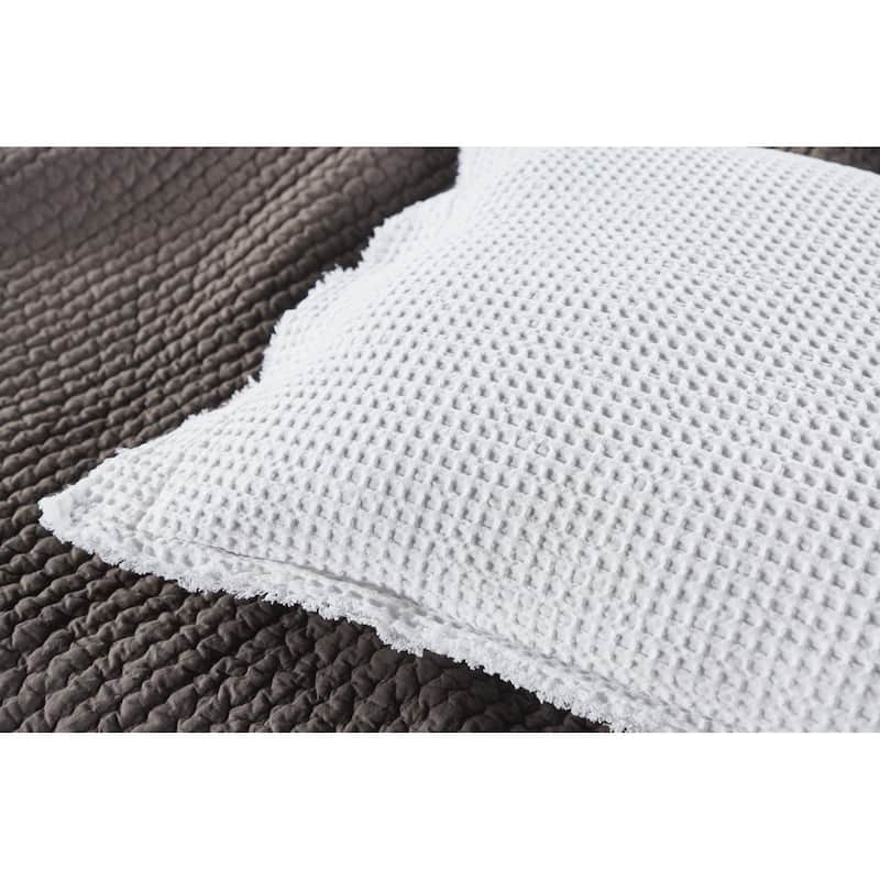 Tipton Matelasse Sham, White, Standard