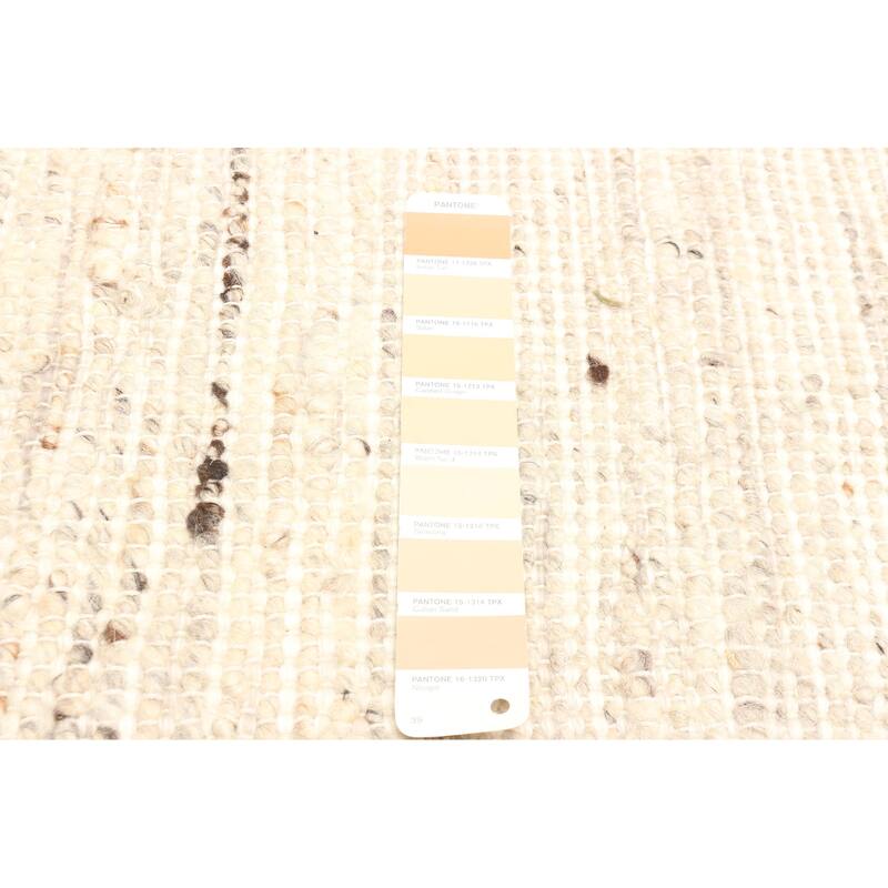 ECARPETGALLERY Braid weave Sienna Tan Wool Rug - 5'0 x 7'8