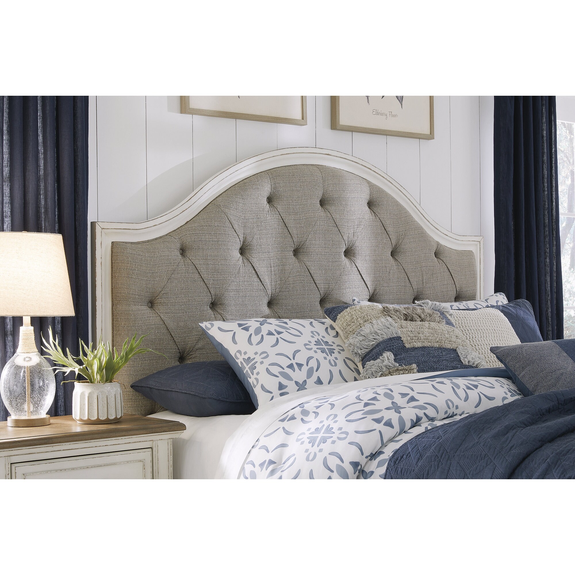 Ashley upholstered shop headboard