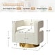 preview thumbnail 5 of 114, HULALA HOME Carisa Modern Upholstered Swivel Open-Back Barrel Chair with Golden Base