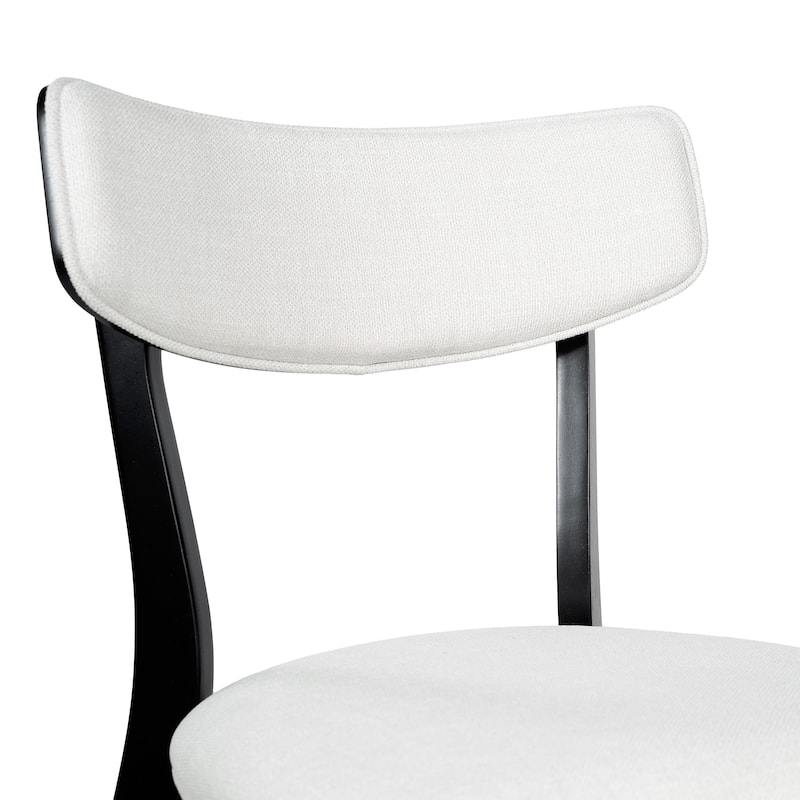 Chazz Mid-Century Modern Upholstered Rubberwood Dining Chairs (Set of 2) by Christopher Knight Home