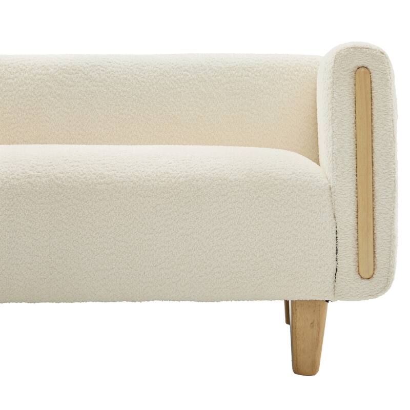 Christopher Knight Home - Soft Upholstered 78.7" 3-Seater Sofa with Rubberwood Legs