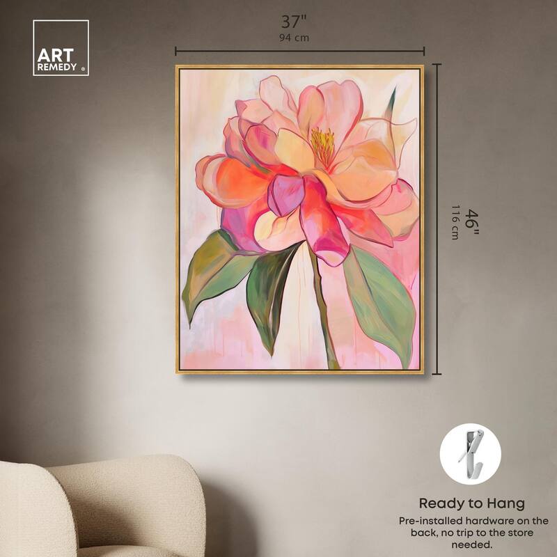 Softly Unfurling II Canvas by Art Remedy